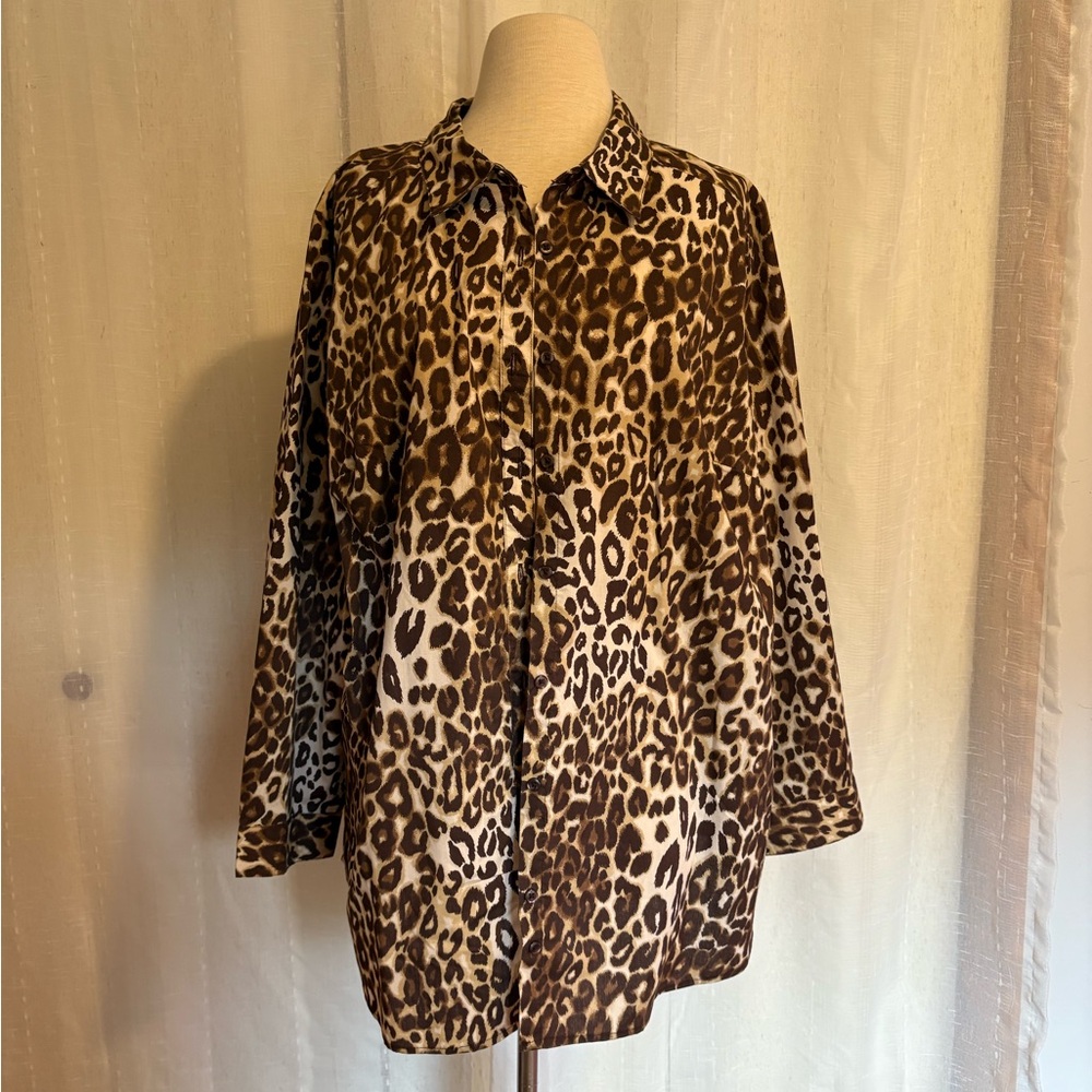 Roaman's Animal Print Blouse